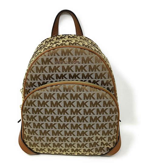 Michael Kors Abbey Medium Backpack in Signature Beige